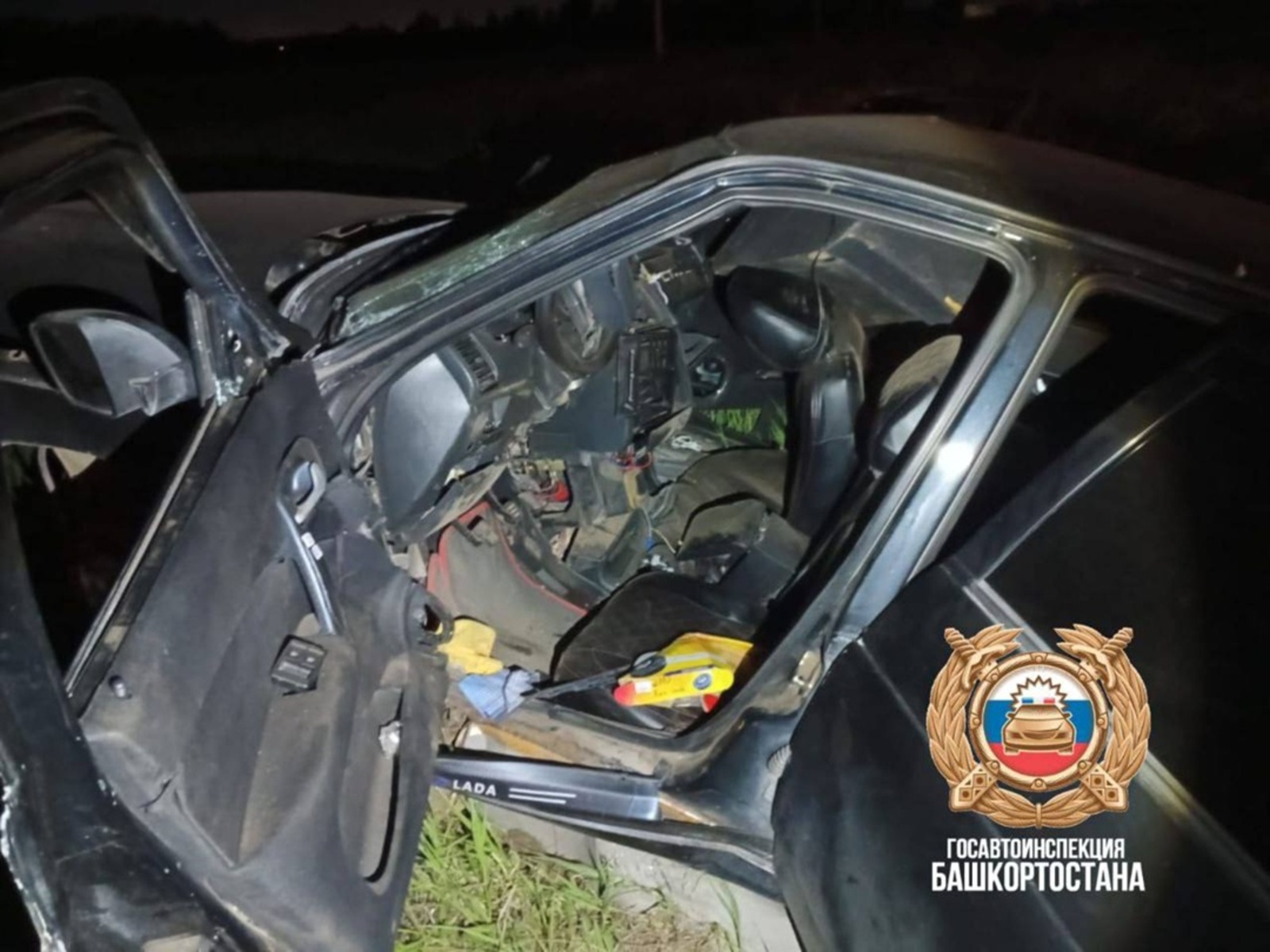 В Башкирии молодой водитель десятки улетел в кювет и погиб на месте