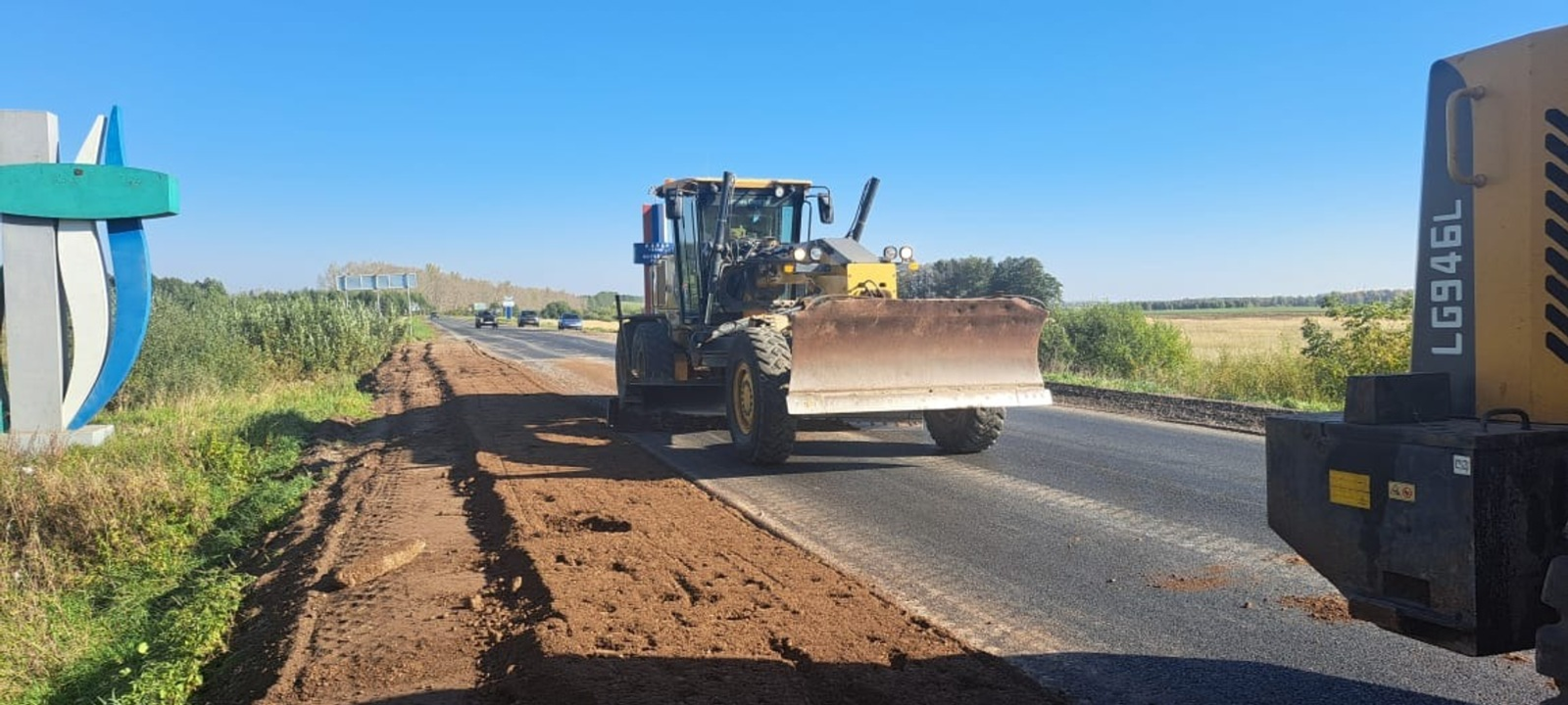 В Башкирии ремонтируют дорогу Шаран — Тюменяк